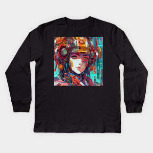 Mech Suite Girl Kids Long Sleeve T-Shirt